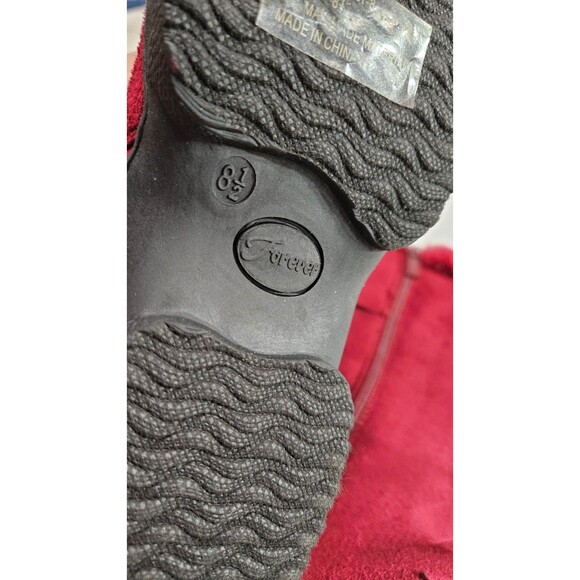 Forever Red Round Toe Buckle Closures Slip On Women's Snow Boots Size 8.5 - Picture 7 of 7
